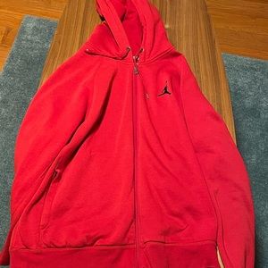 Jump man red hoodie zip up